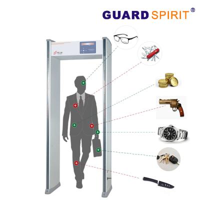 China 6 Zones Alarm Walk Through Gate Metal Detector Door Frame For Playground Inspection for sale