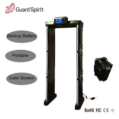 China High Sensitivity LCD Screen Walk Through Portable Metal Detector For Security for sale