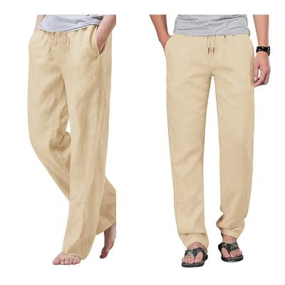 China Khaki Line Summer Breathable Mens Pants Beach Loose Track Pants Mens Stacked Sports Tracksuit Men for sale