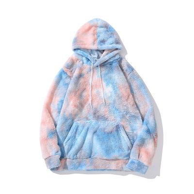 China Viable Custom Street Wear Drawing Link Dye Hoodie Sweatshirts No Zipper Pullover Wholesale Hoodie for sale