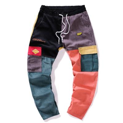 China QUICK DRY custom drawstring logo multiple fitness custom men's embroidery printing cargo pants pockets slim fit men's pants for sale