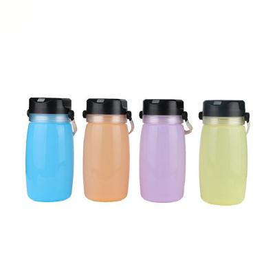 China Color-Changing Luminous Kettle Camping Folding Solar Refillable Theme Park Water Bottle Multi-Function Lamp Bottle Emergency Cup for sale