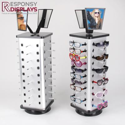 China Table Counter Display Customized Rotatable Acrylic With Mirror Glasses Rack Sunglass Display Rack Counter for sale