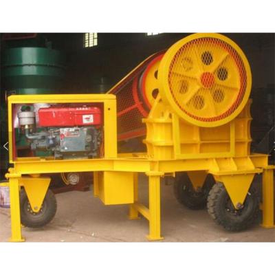 China Small Portable Crusher Diesel Engine Stone Jaw Crusher Glass Bottle Mining Crusher for sale