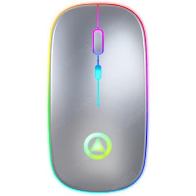 China Mini Wireless Mute Mouse Three Blue Mode USB Charging Mouse 2.4gHz for sale