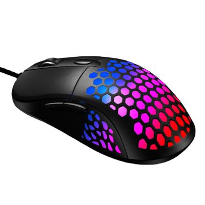 China 2021 New RGB Lighting Effects Gaming Mouse dpi6400 RGB Backlight 6 Buttons Wired Mouse Computer Computer Universal for sale