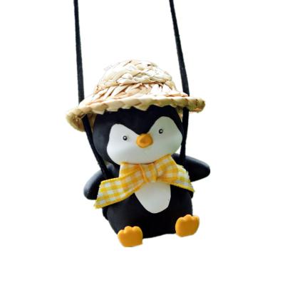 China Decorate Good Quality Fashion Hat Cute Penguin Truck Car Aromatherapy Pendant for sale