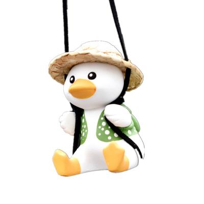 China Decorate Super Quality Cute Hat Swing Duck Pendant With A Variety Of Expressions Swing Duck Pendant for sale