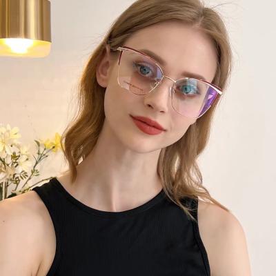 China New Modern Optical TR Frames Anti-blue Gradient Colored Light Frame Eyeglass Glass Optical Frame Cats Blue Light famale for sale