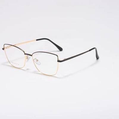 China Modern china wholesale female branded eye glass clear metal frames frames rimless eyeglasses optical glasses for sale