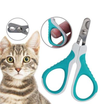 China Customized Wholesale Stocked Stainless Steel Cat Nail Clippers Pet Grooming Claw Cutters For Small Animals Pet Supplies for sale