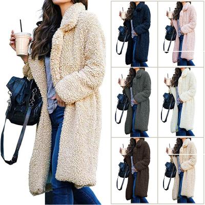 China 2021 Women's Anti-Shrink Winter Couple Casual Faux Fur Outerwear Jacket Teddy Coat Warm Soft Lambswool Elegant Thick Plush Overcoat for sale