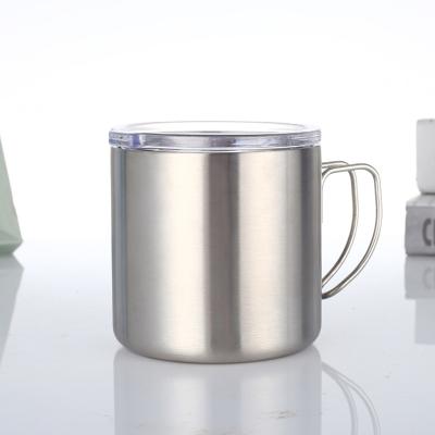 China Sustainable Supplier 350ml Chinese Double Wall Stainless Steel Promotional Coffee Mug With Handle for sale