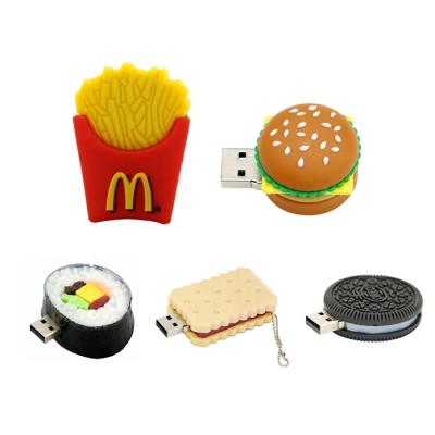 China YONANSON Custom Advertising PVC Pendrive Novelty Food USB Drive Hamburger Memory Stick Personalized Gift for sale