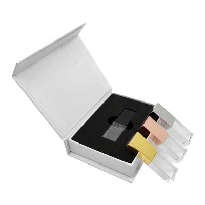 China Hot Selling Flash Gift 4GB 8GB 16GB 32GB 64GB 128GB Free Custom Advertising Crystal USB Drive Crystal Pendrive Logo YONANSON With Box for sale