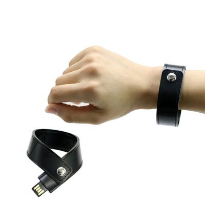 China YONANSON Advertising Leather Wristband USB Training Wristband USB Memory Flash Stick Custom Pendrive Logo for sale