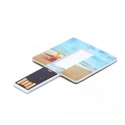 China YONANSON Logo Printing Square Card USB Flash Drive 512MB 1GB 2GB Full Color Thumb Drives 4GB For Gifts for sale