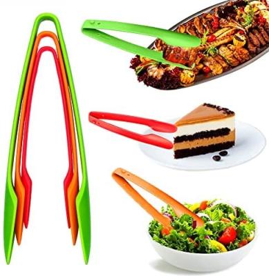 China Eco-friendly Plastic Kitchen Tongs Food, BBQ, Vegetable, Bread Clip, Salad, Baking, Cooking Tool (3pack) for sale