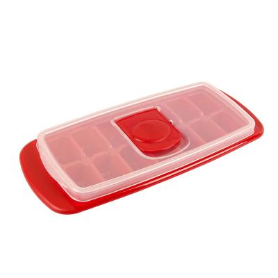 China Eco-friendly Easy Release Ice Trays with Spill-Resistant Removable Cover, 14 Ice Cube Molds for sale