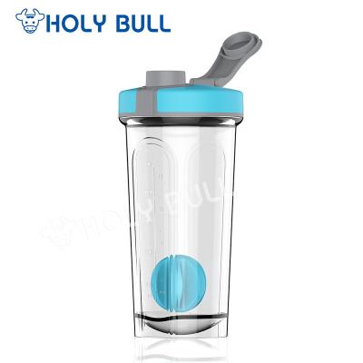 China BPA SPORTS 750ml Viable Free Protein Shaker Bottles For Protein Blends With Shake Ball for sale