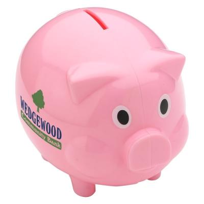 China 100% Eco-friendly Walmart factories customized coin piggy bank, removable bottom catch for coin retrieval for sale