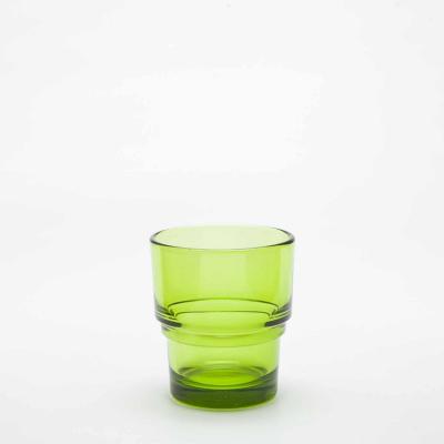 China Modern High Quality Antique Color 210ml Modern Design Green Beer Whiskey Water Glass Mug for sale