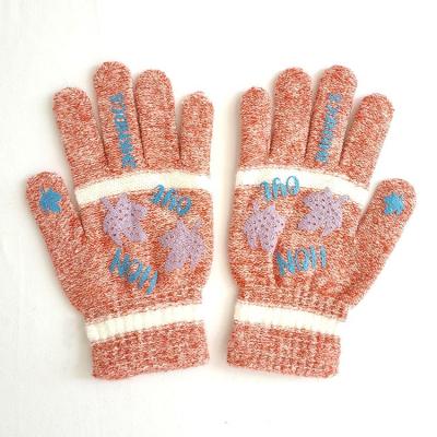 China Factory Soft Thermal Soft Knit Winter Anti-Slip Acrylic Gloves Jacquard Knit Gloves For Women Acrylic Gloves for sale