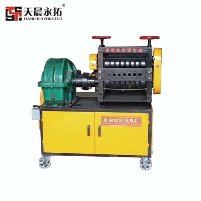 China Building Construction High Efficiency Scrap Steel Bar Rebar Two Roll Waste Wire Straightening Machine en venta