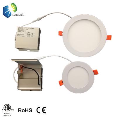 China Aluminum dimmable 3cct 5cct 4inch 6inch 9w 12w 18w recessed indoor round shape 3000k 4000k 5000k cct led panel light for sale