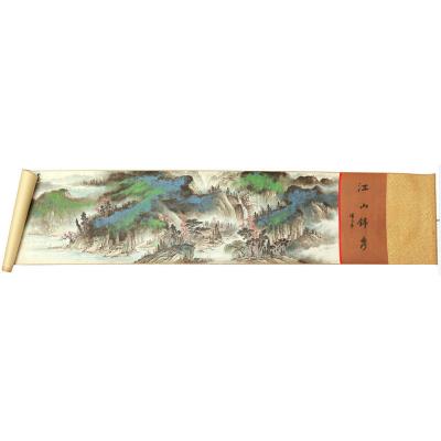 China Chinese classic antique roll of hand roll rice paper to make the old calligraphy and painting wall decorative craft collection for sale