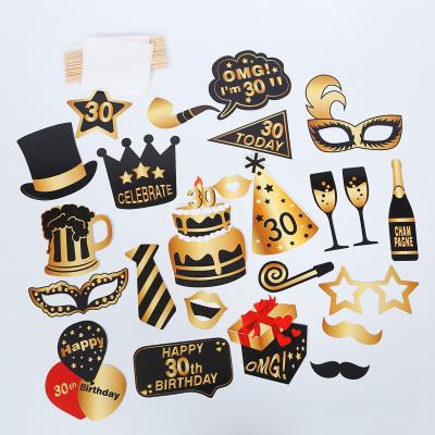 China Fashion Beard Shape Hot Selling Birthday Party Supplies Photo Paper Props Shooting Photo Booth Props for sale