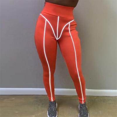 China 2019 Yoga High Wear Fitness Workout Waisted Breathable Reflective Leggings Woman for sale