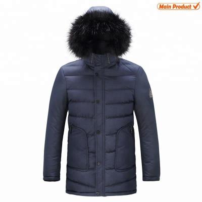 China Wholesale Anti-Shrink Fur Hooded Winter Jacket Stripper Parka Coat Long Men's Overcoat OEM Custom Jacket for sale