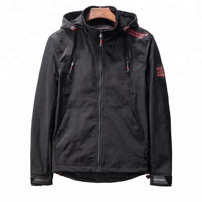 China Breathable Custom Hooded Men Jackets For Exercise Wind Breaker for sale