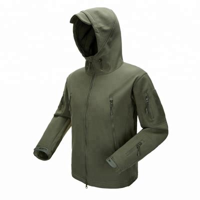 China Outdoor Mens Breathable Softshell Custom Hooded Military Tactical Jacket for sale