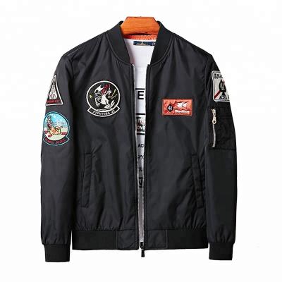 China Logo Bomber Jackette For Men Appliqued Wholesale Breathable for sale