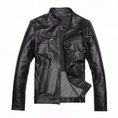 China Original Wholesale Classic Men's Brand Lederjacke Genuine Leather Jacket Quality Windproof for sale