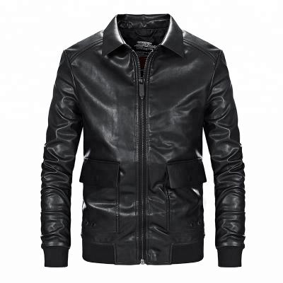 China Wholesale European Fashion PU Foam Black Leather Biker Mens Breathable Jacket for sale