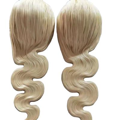 China Undetectable Glueless 180% Density Body Wave Straight Human Hair HD Blonde Vietnam Lace Wig 613 Straight Hair Color for sale