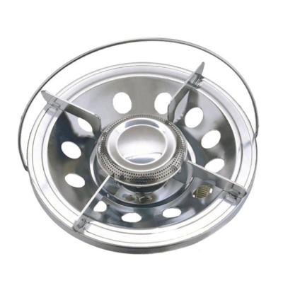 China Wholesale Price Gas Outdoor Camping Stove Round Gas Stove Disc Silver Gas Stove for sale