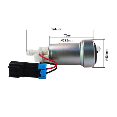 China 450 lph aluminum competition in tank fuel pump F90000267 E85 compatible for sale