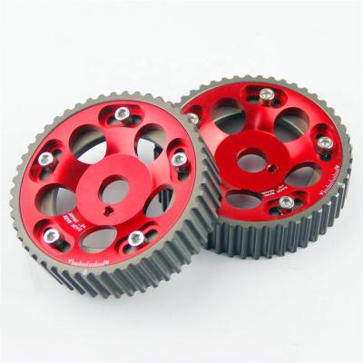 China Aluminum Adjustable Cam Gears 2PCS Pulley KIT Alloy Timing Gear For 1JZ 2JZ CAM Supra PULLEY GEARS for sale