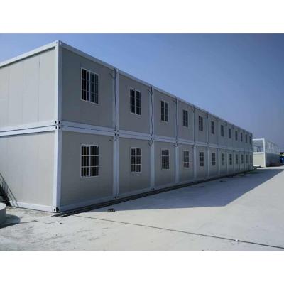 China Lightweight Carport Steel Structure Duplex 20ft Container Homes Plan Prefab Container House for sale