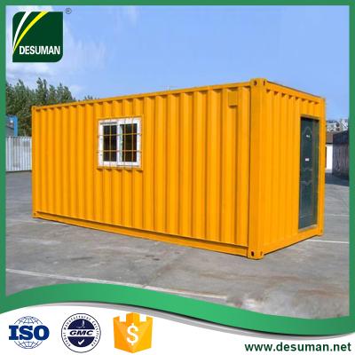 China DESUMAN Ready Made Aluminum Cargo Poultry Living Prefab 20ft Trailer House Cafe Toilet Office Cabin Container House for sale