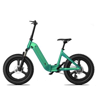 China Aluminum Alloy 20inch Folding Electric Bicycle 48V500W Folding Motor Electric Bike Rear Hidden Battery Bike for sale