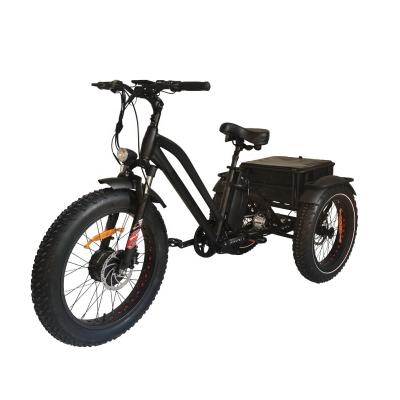 China Electric Tricycle Motor Drive Aluminum Alloy Sales Trike Beach Etrike Bike Tricycles 3 Wheel Electric Tire Front Adult Hot Good Quality Wholesale for sale