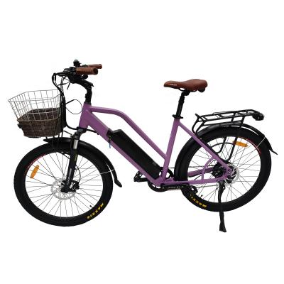 China Aluminum alloy factory sales 48v Bafang rear motor Samsung lithium battery electric bicycle city electric bike for sale