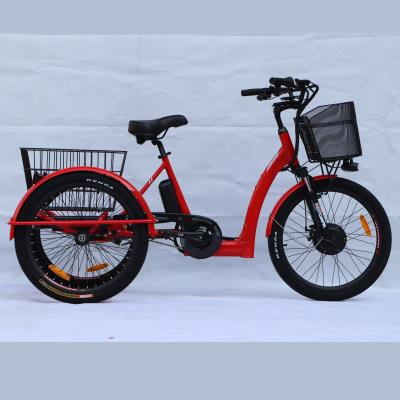 China Aluminum alloy 24inch low consumption city e tricycle tricycle 3 wheel electric tricycle adult urban electric tricycle adults for sale