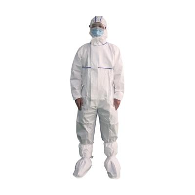 China Work Protection Customized Type 5B/6B PP PE 55gsm OEM/ODM Protective Clothing Disposable Protective Coverall for sale