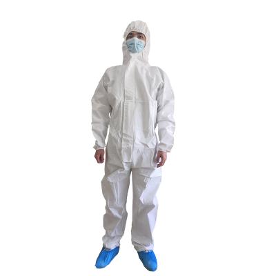 China Overall Breathable White Breathable Protective Disposable Coverall Suits For Personal Health Care for sale